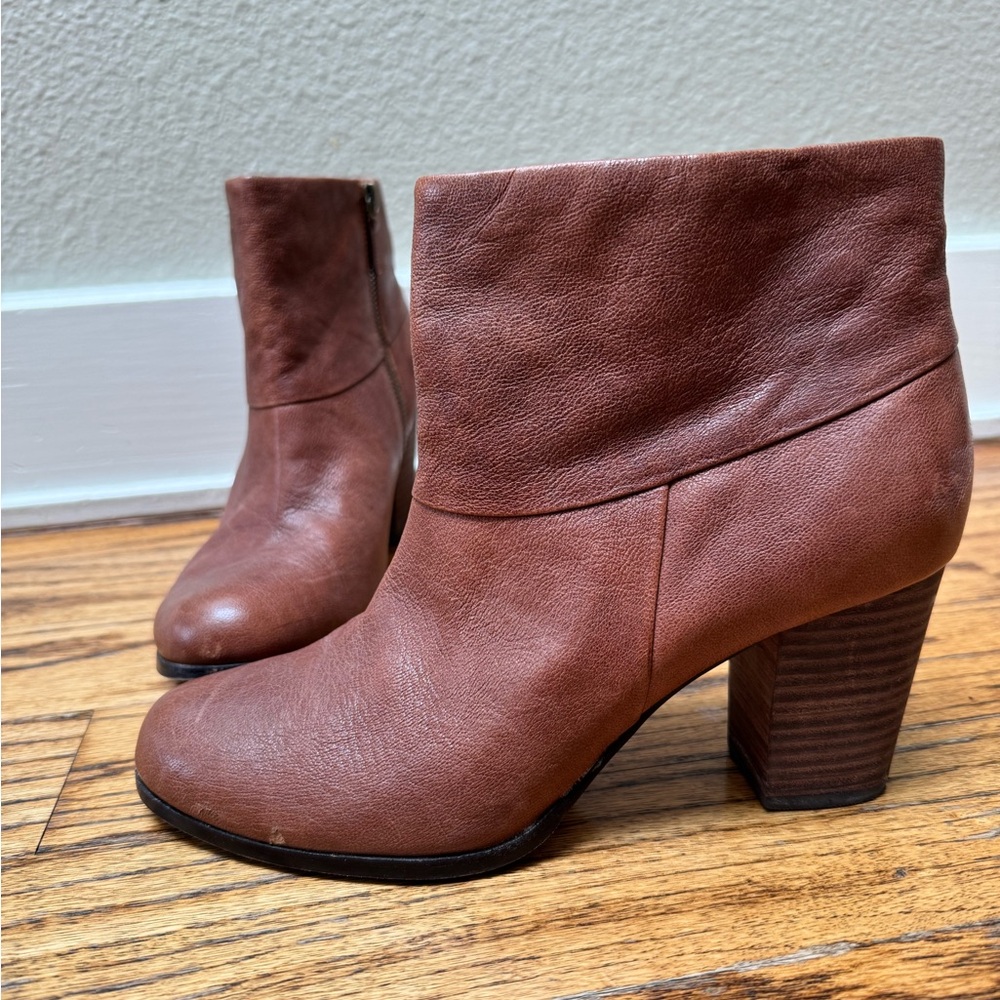 Cole Haan Nike Air Brown Leather Ankle Boots 8.5